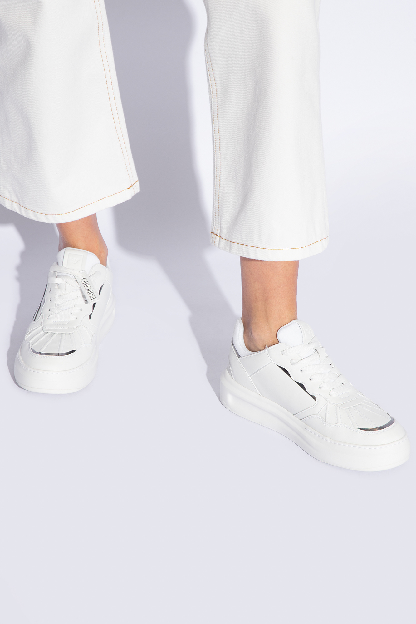 Emporio armani lace store up sneakers